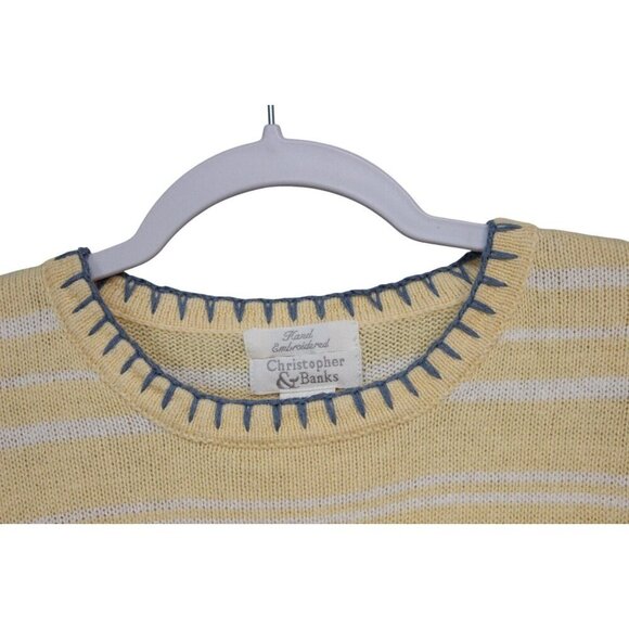 90s Hand Embroidered Aztec Sweater Size Large Ramie Cotton Pastel Southwestern - Picture 8 of 14